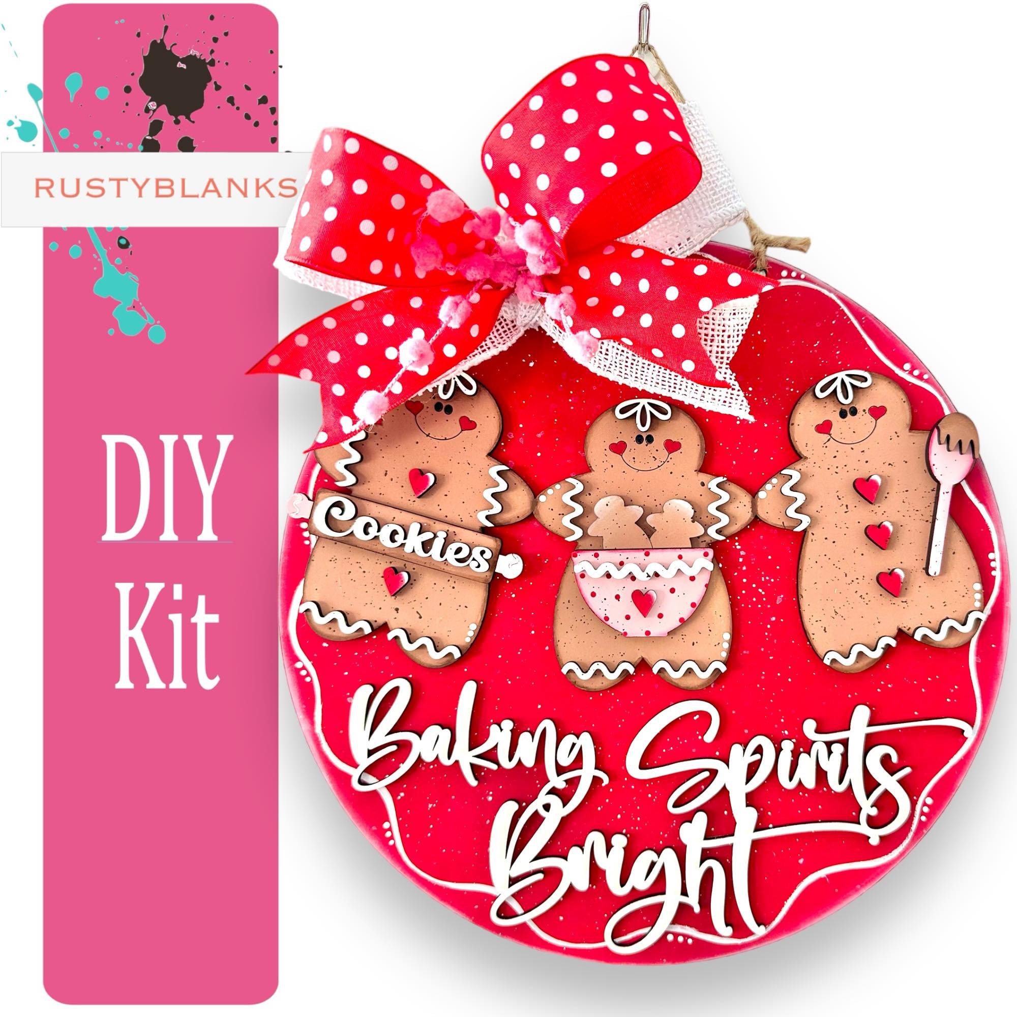 Gingerbread Christmas Door Hanger: Baking Spirits Bright DIY Kit