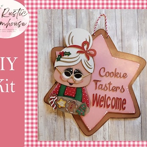 Cookie Tasters Weclcome Christmas Front Porch Door Hanger DIY