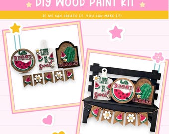 Interchangeable Inserts for Bench Style Display, Watermelon Life is Sweet Bench Insert Set
