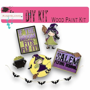 Halloween Witch Tiered Tray Set-Diy Kit