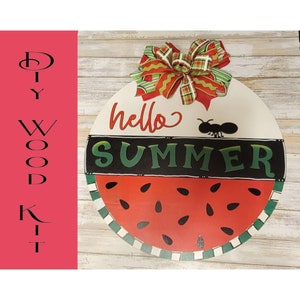 DIY Welcome Summer Watermelon Door Hanger DIY
