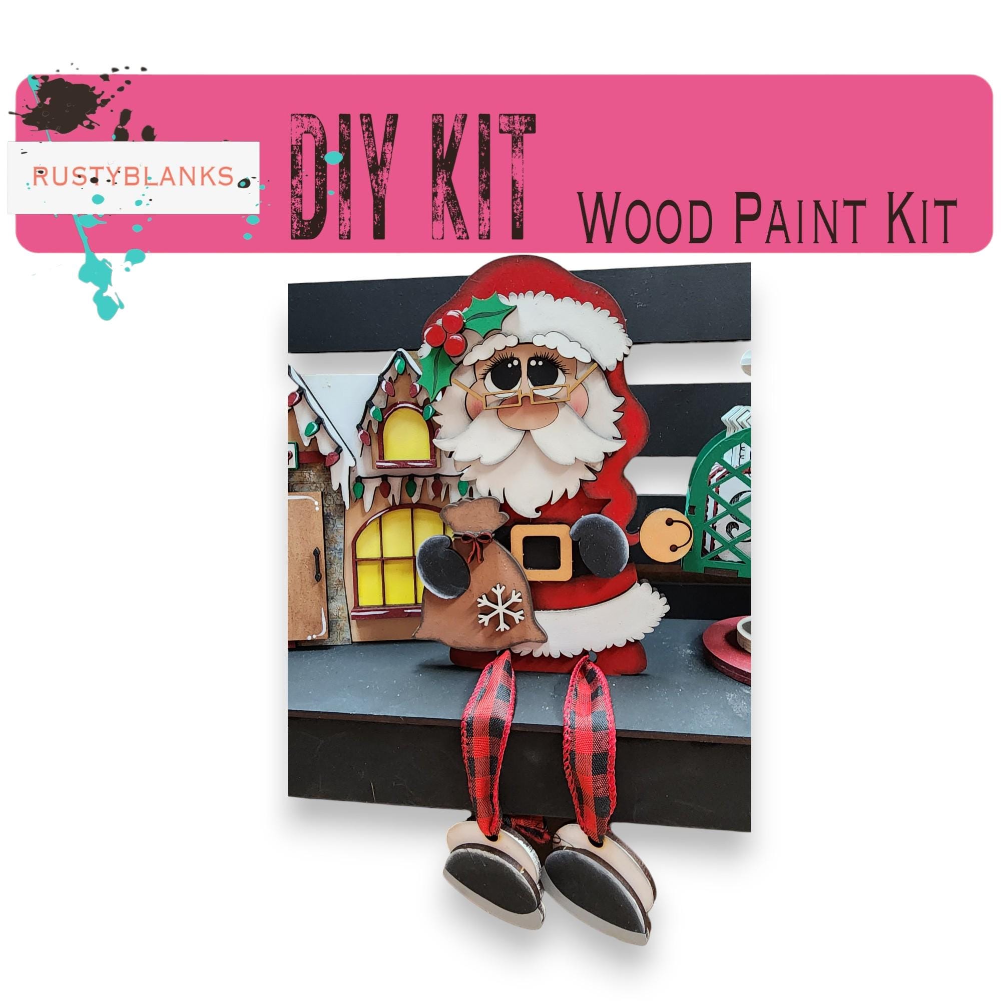 Santa Insert Interchangeable Inserts for Bench Style Display, Christmas Santa ...