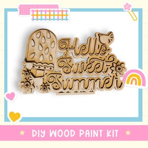 Hello Sweet Summer Shelf Sitter – Layered Paint Kit | 6&quot; x 9.5&quot; Popsicle Summer Décor
