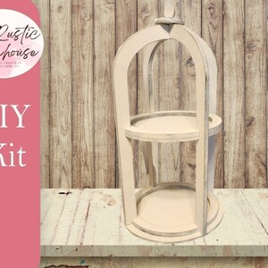 Two-Shelved Distressed Arched Tiered Tray, DIY