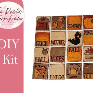 Mini Interchangeable Fall Mini Tile inserts DIY Kit