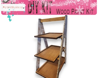DIY Tiered Tray Shelf Sitter – Wood Paint Kit