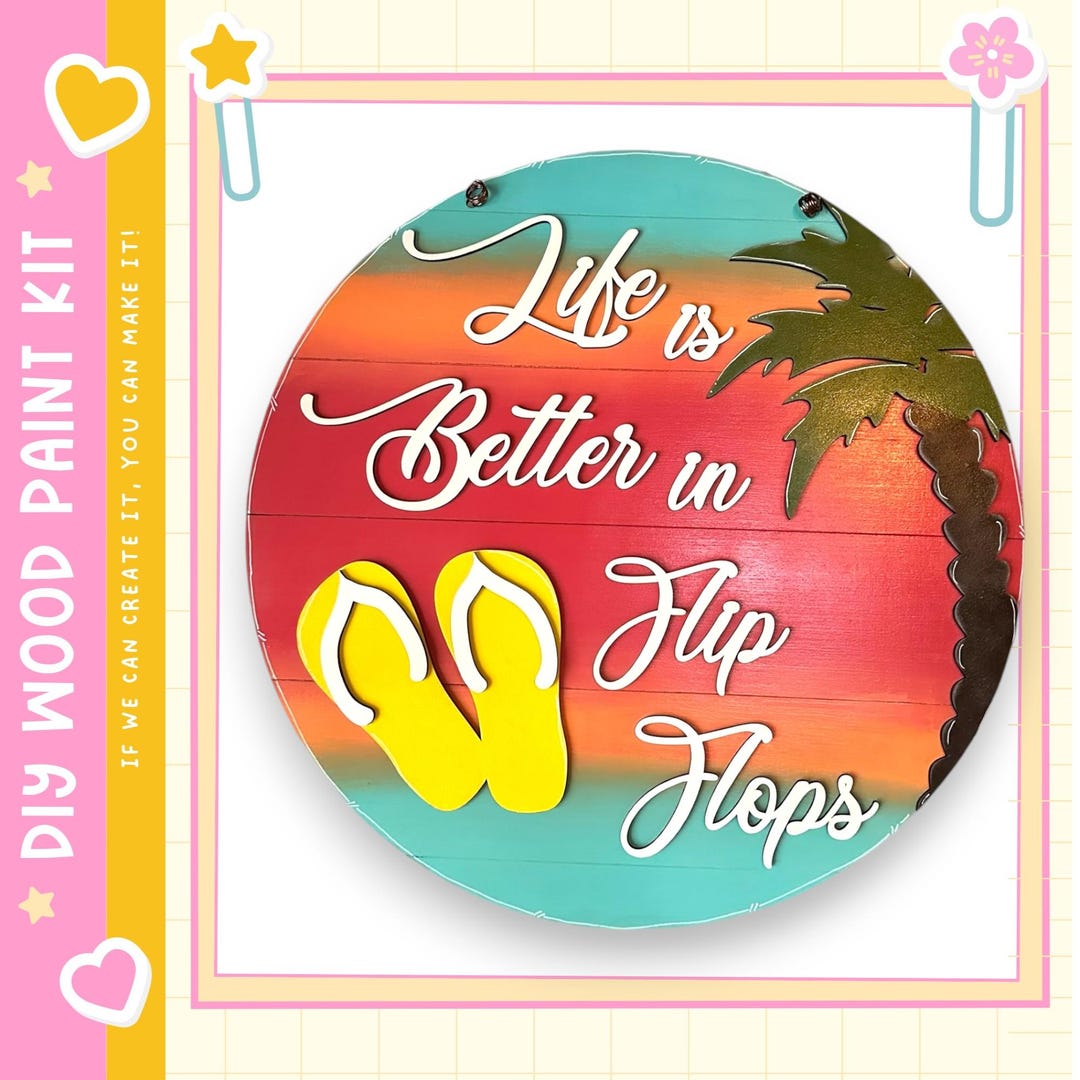 Summer is Better in Flip Flops Door Hanger - Etsy