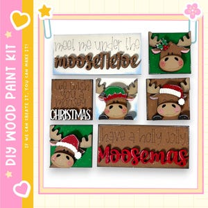 Christmas Moose Tiles For The Leaning Ladder