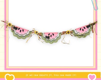 DIY Watermelon Banner Kit – Summer Wood Garland Craft