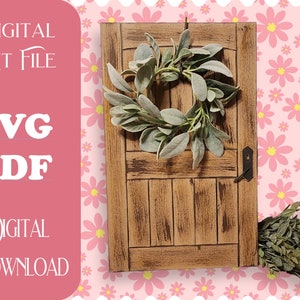 Faux Farmhouse Door SVG: Laser Cut Home Decor (Digital Download)