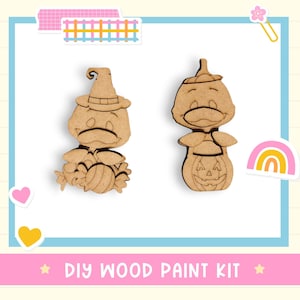 Halloween Duck Mug Hugger: Unpainted MDF Wood Craft Topper