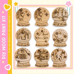 DIY Lighted Snow Globe – Christmas Wood Craft Kit, Ornament or Shelf Sitter