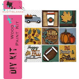 Hello Fall Interchangeable Tiles For The Leaning Ladder and other Interchangeable Bases DIY Kit