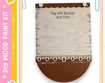 Interchangeable Tag Door Hanger Base | DIY Wood Kit