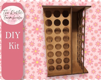DIY 96 Acrylic Paint Bottle Holder: Tabletop Storage Rack