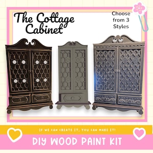 Interchangeable Decor Base | Cottage Cabinet Shelf Sitter DIY Wood Kit