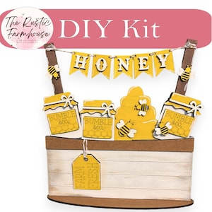 DIY Honey for the Interchangeable Basket Decor, Wood Blank for Painting, Inserts for Basket