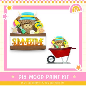 DIY Interchangeable Summer Beach Highland Flower Basket Insert – Fits Flower Basket, Wagon & More