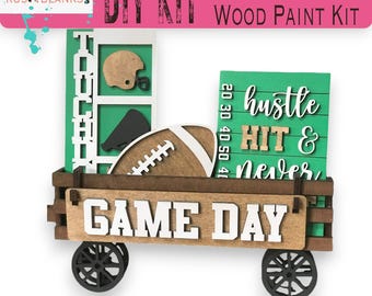 DIY Interchangeable Football Game Day Inset for Wagon or Raised Shelf - Craft Kit
