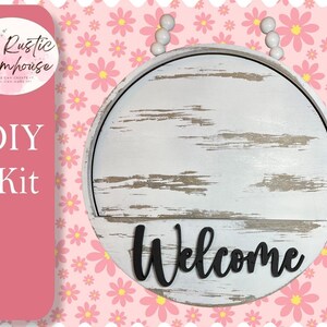 Kit de panneau de bienvenue à monter soi-même : panneau de porte rond interchangeable image 2