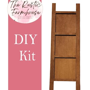 Interchangeable Wood Ladder Decor - DIY Leaning Ladder for Tile Signs