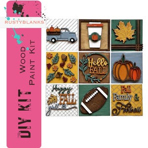 Hello Fall Interchangeable Tiles For The Leaning Ladder and other Interchangeable Bases DIY Kit