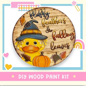 Fall Scarecrow Duck Front Door Hanger Decor