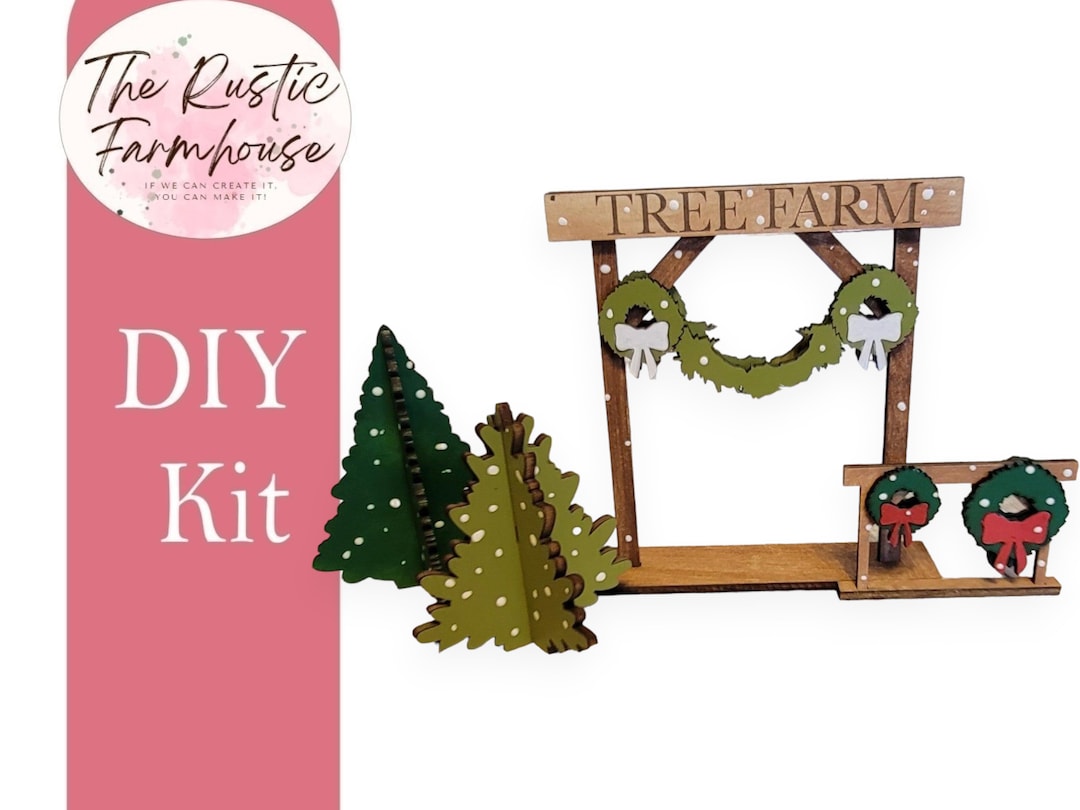 DIY Kit Christmas Village Tree Farm Etsy