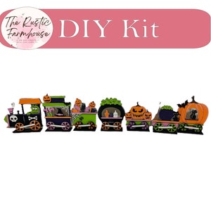 DIY Halloween Standing Train set  Shelf Sitters DIY