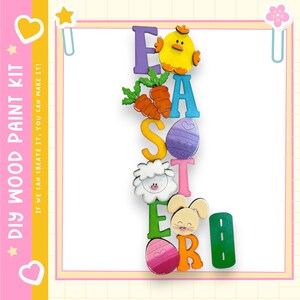 Easter Friends Stacked Shelf Sitter Sign DIY Kit