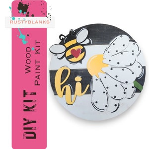 Summer Door Hanger, Hi Bumble Bee Door Sign Craft Kit
