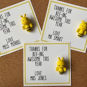Class Set of Bee Rubbers - Bee Erasers - Leavers Gifts - Thank You - End of Year Gifts