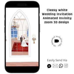 Infinity Zoom Hochzeitseinladung Video, digitale Einladung 3D, Hochzeitseinladung Animation, 3D Video Einladung