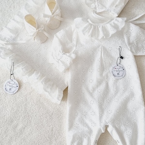 Elegant 5-Piece Newborn Baby Girl Coming Home Outfit – Lined,Handmade with Lace Details,Newborn hospital outfit,Baby shower gift set