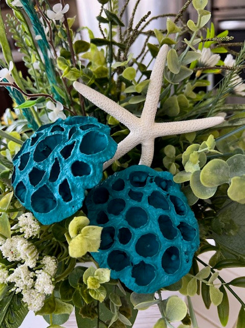 Coastal Table Centerpiece Dining Table Nautical Arrangement Etsy