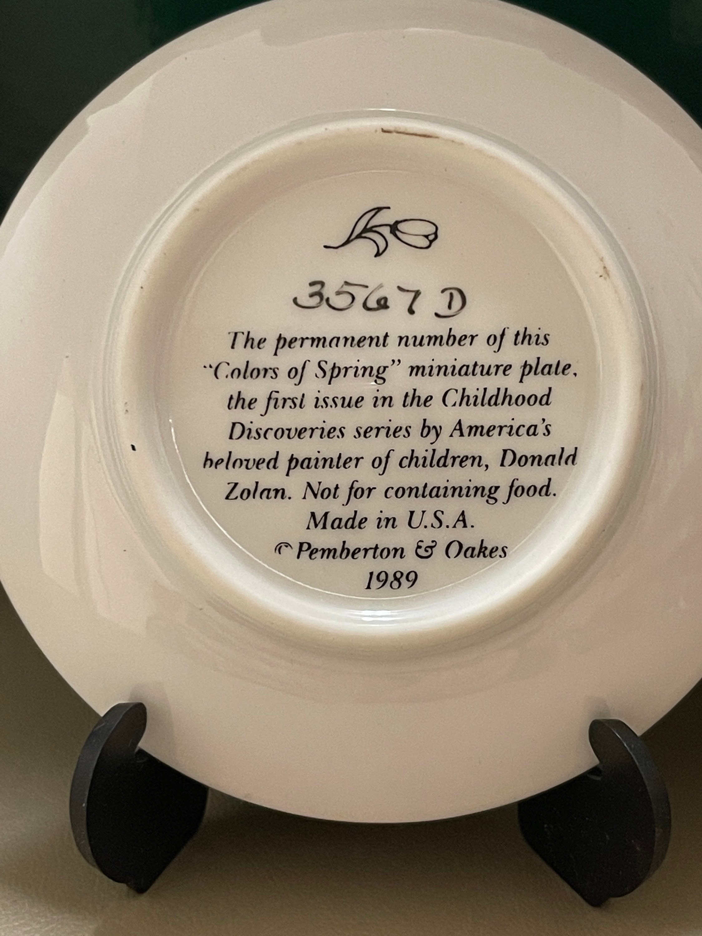 Vintage Donald Zolan Plate Etsy