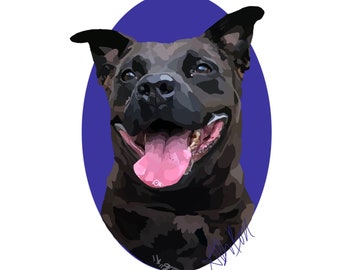 Personalisiertes Digitales Hundeportrait