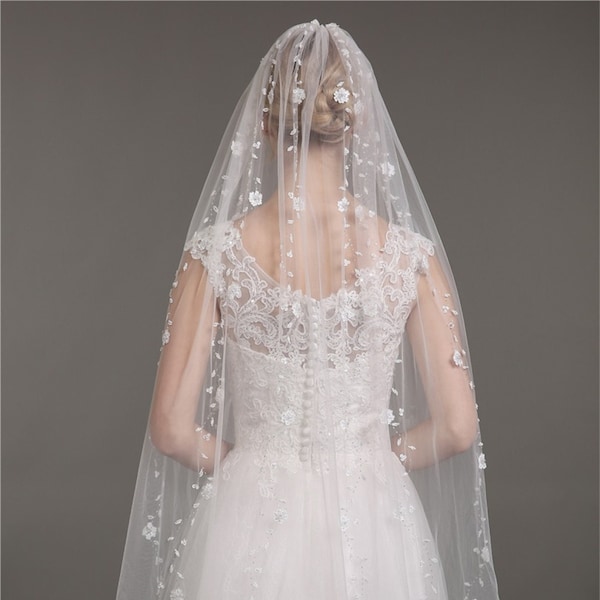 Beaded Bridal Veil - Etsy