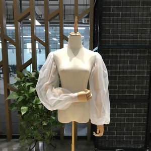 2層チュールスリーブ、パールボタン付き、ウェディングドレススリーブ、ウェディングアクセサリー、取り外し可能なスリーブ、取り外し可能なドレススリーブ、パフスリーブ