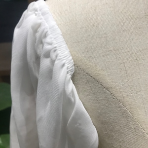 Chiffong Elfenbensvita Brudärmar, Brudklänningsärmar, Bröllopsaccessoar, Avtagbara ärmar, Avtagbara klänningsärmar, Svarta chiffongärmar bild 2
