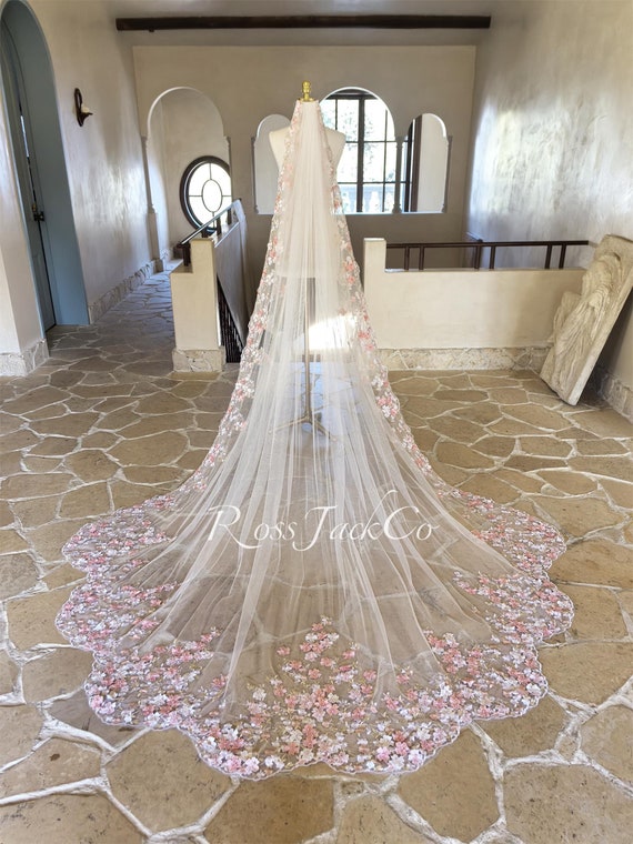 【新品】 NOTREémor tulle veil tops pink PINK CHAPEL VEIL – MariaVeils