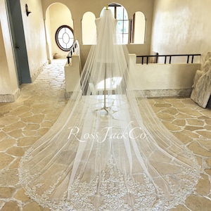 Bridal Veil Beaded Leaves, Beading Leaves Wedding Veil, Luxury Sequins Plant Bridal Veil, Veil Cathedarl, Custom Veil