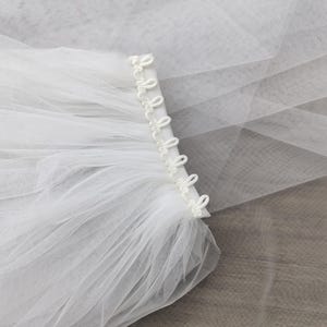 Detachable Blusher For Veils, Removable Rusher, Short Tier Veil, Blusher For Veils, Bridal Veil Blusher