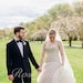 Elegant Embroidered Peony Flower Wedding Veil, Bridal Veil Lace Floral, 2 Tier 137" Ivory Long Veil With Blusher, Veil Cathedral With Comb