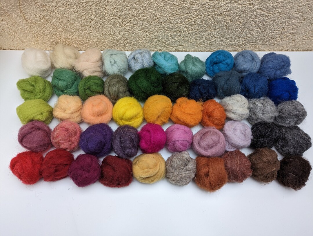 Sheep's Wool/felt Wool in Ribbon 50 Colours à 10 G - Etsy Denmark