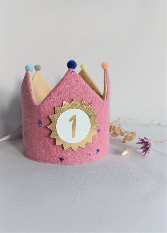 Buy Birthday Crown Birthday Crown Fabric Crown Pompoms Birthday