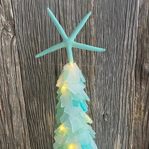 Lighted Sea Glass Tree, Sea Glass Tree,  Sea Glass, Coastal Decor, Nautical, Christmas Tree, Sea Glass Decor