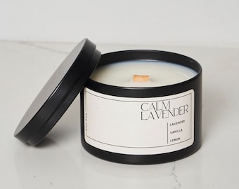 ZILL SAA ljusbutik | LAVENDEL doft | Presentidé för honom och henne | Kokosbaserad | Giftfria ingredienser | Spa-ljus | Fräscht milt ljus |