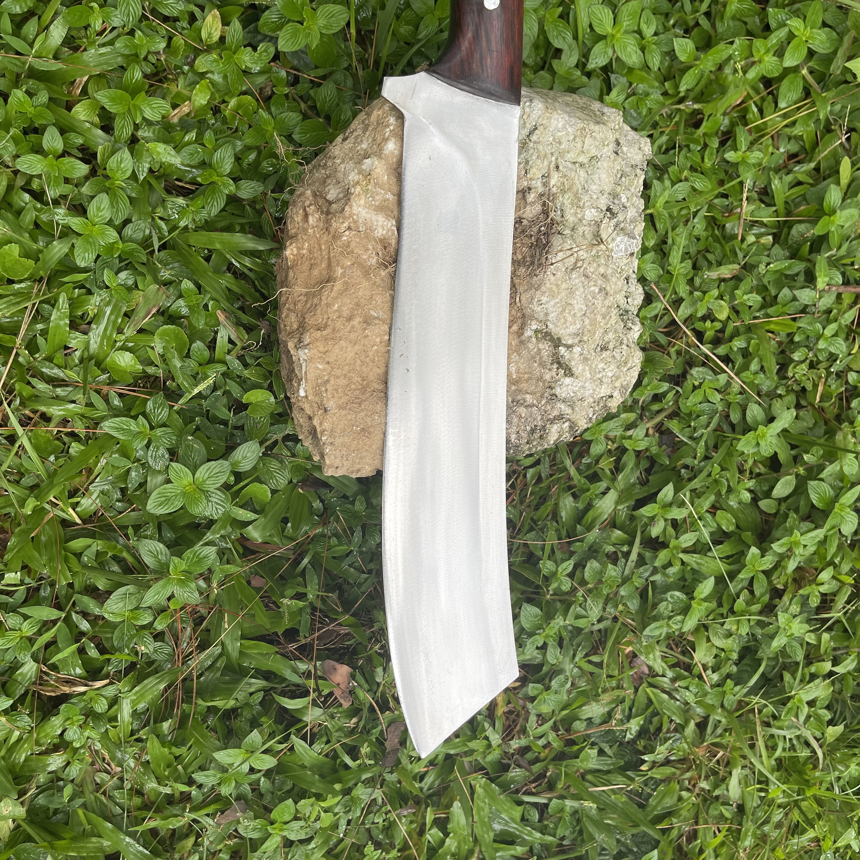 Sleek Meat Cleaver, Handmade Knife With Sheath, 14 Sharp & Ready