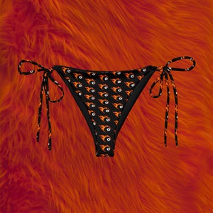 Flamin&#39; 8 Bikini Bottom in Panther Goth Bikini Rock and Roll Bikini Heavy Metal Moda Donna Moda Punk Bikini Punk Moda Occidentale
